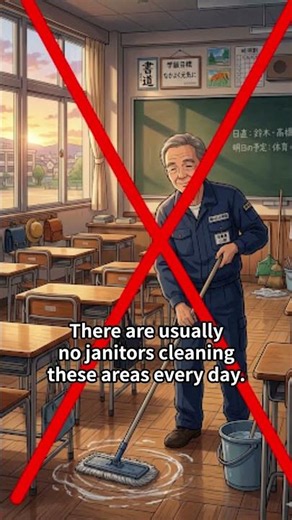 Why do Japanese students clean their schools? 🧹🇯🇵 #shorts