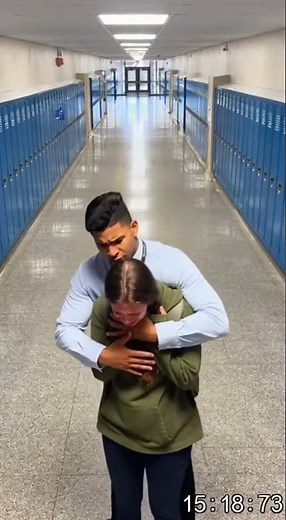 Teacher Runs After Crying Student and Hugs Them