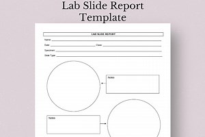 Lab Slide Report Template, Science Worksheet (printable PDF) - Etsy Canada