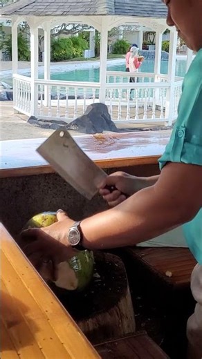 Coconut Bar at Plantation Bay Resort #coconut #bar