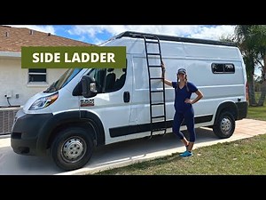 Flatline Van Co Side Ladder Install | Ram ProMaster DIY Van Build Series 13 | Campervan Conversion