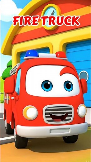 🚒 Let's Build a Fire Truck | Learn Vehicles | Fire Truck Song #cocomelon #toddlerlearning #shorts