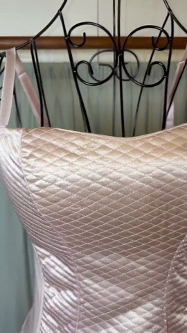Vintage Blush Pink Satin Quilted Corset Bustier – Native Intimates Y2K Lingerie Top - Etsy