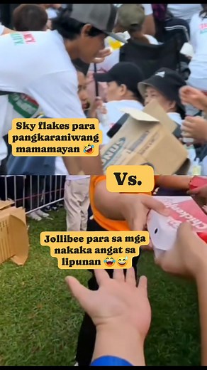 May special treatment talaga kahit sa anumang rally. Dapat binigyan lahat ng Jollibee hindi lang sky flakes at tubig 😅😂🤣 #everyone #viralpost #trendingnow #trendingvideo #trendingpost #funny #funnyvideo #funnymoments #funnymemes #funnypost #laughtrip #LaughOutLoud | Yhong Kaliptint