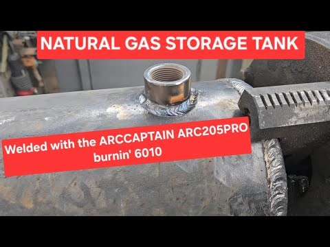 The 2nd recent natural gas storage tank...this one welded with 6010 using the ARCCAPTAIN ARC205PRO 
