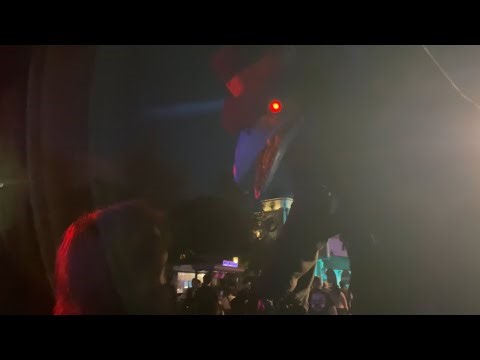 Vampy Kitty meets the Murder of Crowz Scare Actor Mascot #2