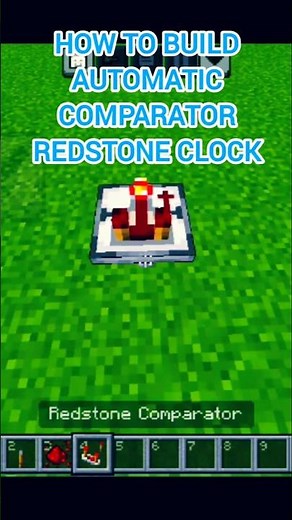 How To Build Automatic Comparator Redstone Clock In Minecraft PE #tutorial #how #howto #shorts #mcpe