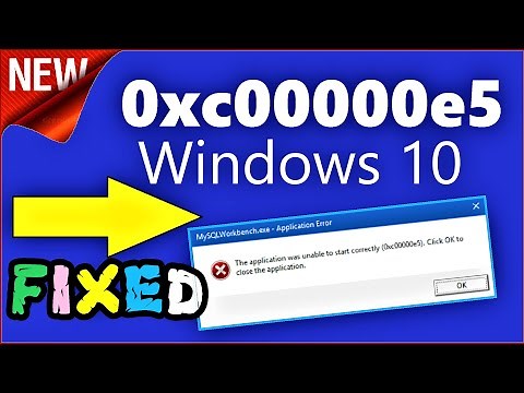 0xc00000e5 Windows 10 Fix | This Application was unable to start correctly. Windows 10 \\ 8 \\ 7
