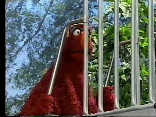 Sesame Street Telly Is Afraid to Go Down the Slide