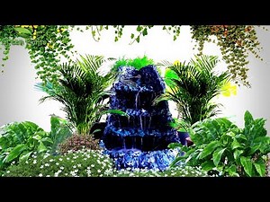 How to Build Waterfall or Water fountain at Home | EASY & SIMPLE Waterfall Making Idea//GREEN PLANTS