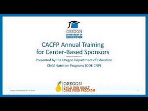CACFP Center Sponsor Annual Training FY 2025