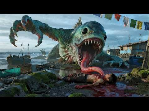 【FULL MOVIE 4K】Sacrificial horror! Widow killed at sea, vengeful fish monster slays the village!