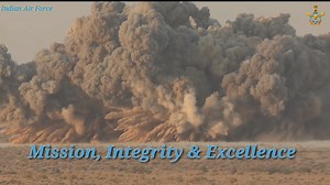 SEPECAT JAGUAR (SHAMSHER) – The Jaguar is a dedicated ground attack aircraft with supersonic capability. The aircraft is used for strike both by day and by night. It is most effective when used for precision bombing and reconnaissance as well as in deep penetration strike roles. Glimpses of a low-altitude attack by Jaguar aircraft during VayuShakti-19, dropping bombs fitted with retarder parachutes to slow the bomb's descent to allow aircraft time to clear the detonation debris. #MissionIntegrit