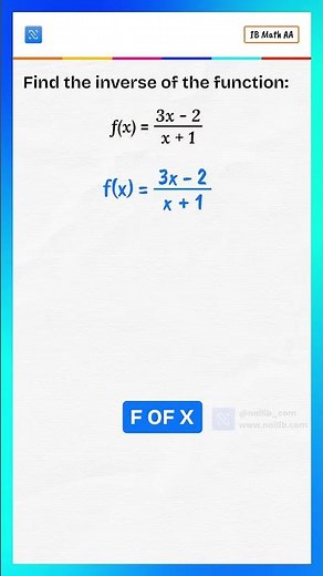 How to Find the Inverse of a Function | IB Math Explained