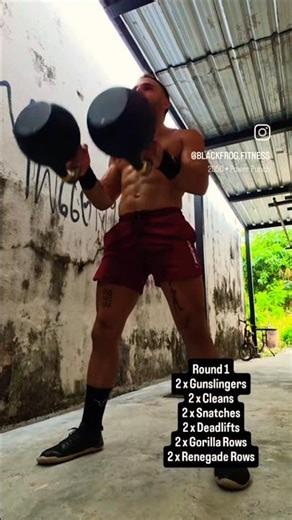 ⚔️DOUBLE KETTLEBELLS BACKBONE COMPLEX - Strength & Conditioning Posterior Chain Blaster - 5 Rounds