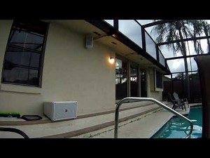 Pool Deck sound setup - Def Tech AW6500 and JBL SB2210 Subwoofer.