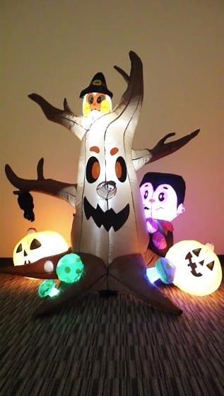 6FT Scary Tree with Neon Mushrooms