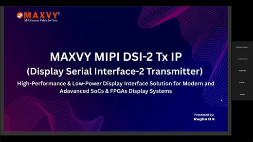 MAXVY MIPI DSI-2 Tx IP (Display Serial Interface-2 Transmitter) | MAXVY Technologies Pvt Ltd