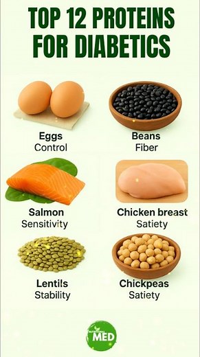 1 PROTEIN, 1 BENEFIT… and the last one will surprise you! #diabetes #bloodsugar