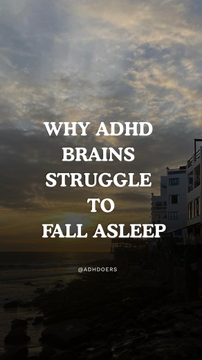 ADHDoers on Instagram: "Why adhd brains struggle to fall asleep ? If nights feel harder than days, it is not just you. Your brain needs help winding down 💛"