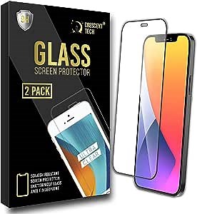 Clear Screen Protector for iPhone 12 Mini - Phone Tempered Glass - Scratch Resistant - 9h Hardness - Hd Plus Case Friendly - 2 Pack