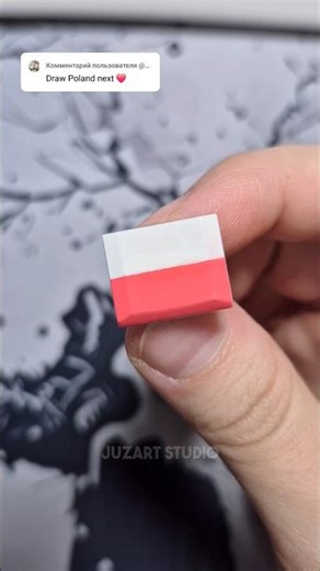 Drawing POLAND Flag on Keyboard! 🇵🇱 #art #drawing #diy