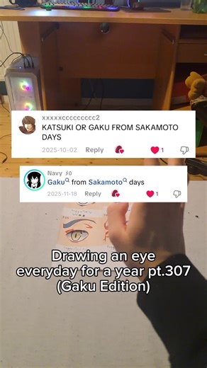 Drawing an eye everyday for a year pt.307 (Gaku Edition) #art #tutorial #drawing #sakamotodays #anime @xxxxxccccccccc2 @Navy ﾒ𝟶