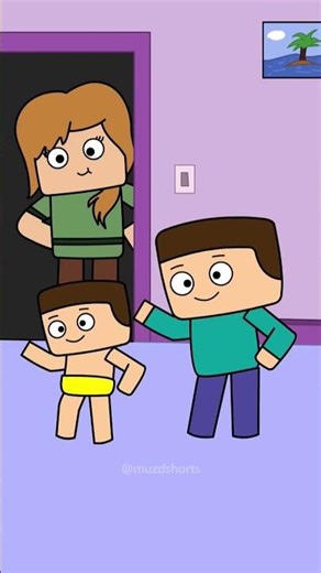 Swap dance with dad #minecraft #animation #minecraftanimation