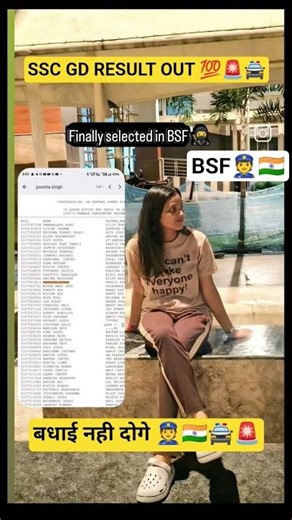 Finally selected as 💯 BSF 🇮🇳👮 #rwa #sscgd #rojgarwithankit