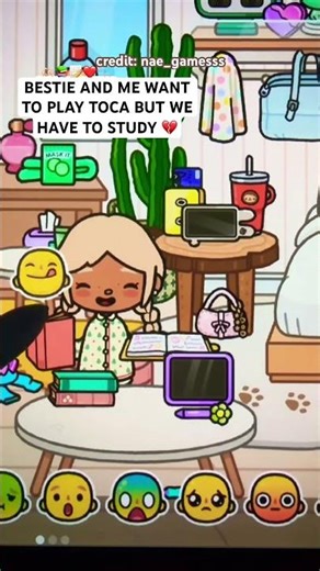 WHEN ALL YOU WANNA DO IS PLAY TOCA BOCA, BUT YOU HAVE TO DO HOMEWORK 💔 credit: nae_gamesss