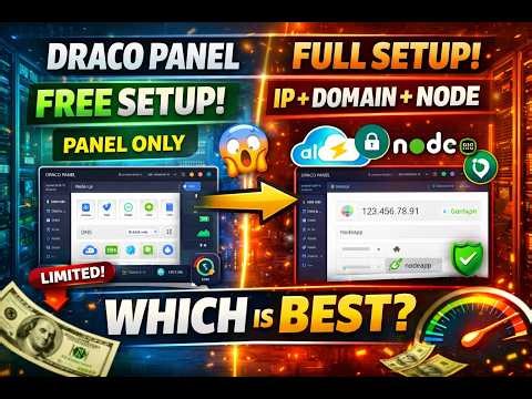 BEST PANEL OF MINECRAFT HOSTING DRACO PANEL V4 panel+node+ip+domin SETUP #dracopanel #coding