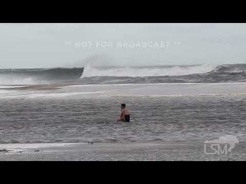 08-21-2025 Freeport, New York - Coastal Flooding and Large Waves
