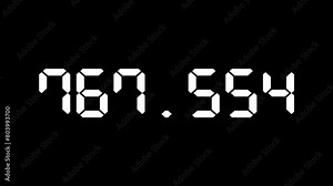 Digital Random Number Counting. Random and Fast Changing Numbers with Decimal Point.