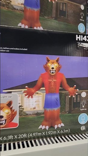 20 foot inflatable halloween Werewolf At Home #halloweeninflatables