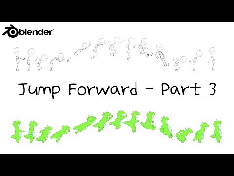 Jump Forward Animation (Dinosaur Kid) - Part 03 (Blender 4.0 +) #blender #animation #tutorial