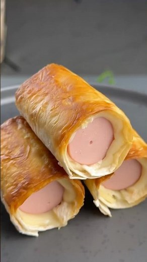 CRISPY CHEESY SAUSAGE TORTILLA ROLLS!