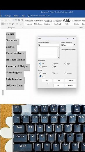 The Tab Trick Your Coworkers Don't Know #msword #office #hack
