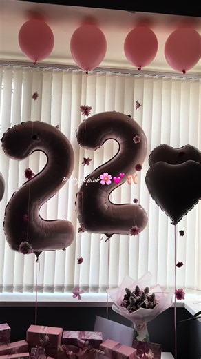 Pretty in Pink Birthday Setup with Flowers
