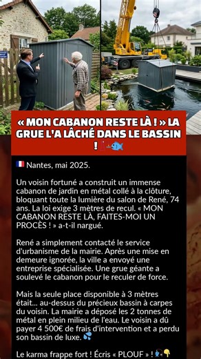 « MON CABANON RESTE LÀ ! » LA GRUE L'A LÂCHÉ DANS LE BASSIN ! 🏗️🐟