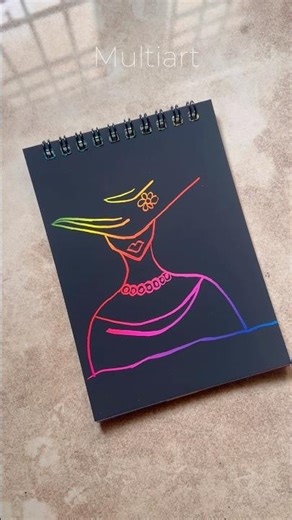 Scratch book drawing ✍️ #drawing #scratch #ideas #creativity #trendingshorts #viralvideo