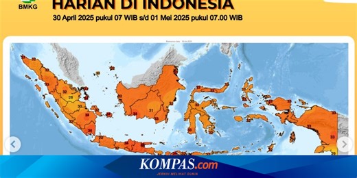 BMKG Ungkap Wilayah Paling Panas di Indonesia Saat Kemarau 2025, Suhu Tembus 37 Derajat Celsius