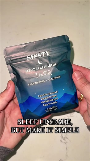 Using mouth tape has helped me breathe through my nose at night, and I’ve noticed I’m sleeping deeper and more soundly. I wake up feeling more rested instead of groggy, and my sleep just feels more solid overall. Such a small habit, but it’s made a noticeable difference for me! I’m so grateful that I learned about mouth tape from TikTok! #sissty #mouthtape #mouthtapesleeping #sleephack #sleephacks