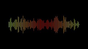 Looped animation audio frequency monitor sound wave
