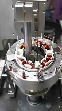 Automatic brushless DC motor winding machine operation