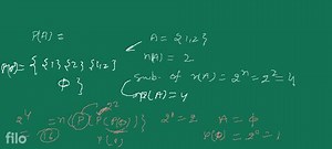 if P(A) denotes the power set of A then sind n[P(P(PCϕ)))]... | Filo