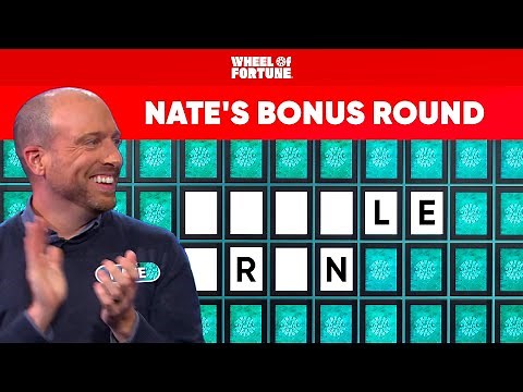 Nate Wins the Bonus Round | Wheel of Fortune