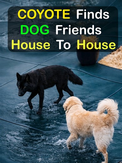 Friendly coyote sneaks through doggy doors, plays with backyard pups daily—scaring some, charming others. Rescuers raced against traps… then he met lonely Wilee — what happened next is pure lifelong love. 🐺❤️ Heartwarming and Beautiful story of Carmine The Coyote. #coyote #coyotes #rescueanimals #dogs #dogsoftiktok