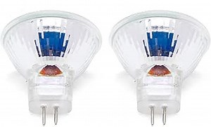 lumenivo MR11 12V 10W Halogen Bulb Fiber Optic Replacement Light Bulb with G4 2-pin Base - 12 Degree Landscape Lighting Narrow Spot Indoor Flood Light Bulbs MR11 12 Volt 10 Watt - 2 Pack