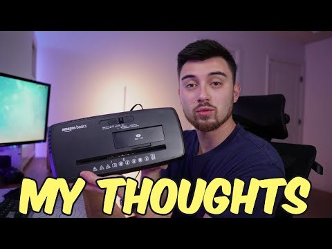 Review of the Amazon Basic 8-Sheet Strip Shredder! Paper, CDs & Credit Cards!