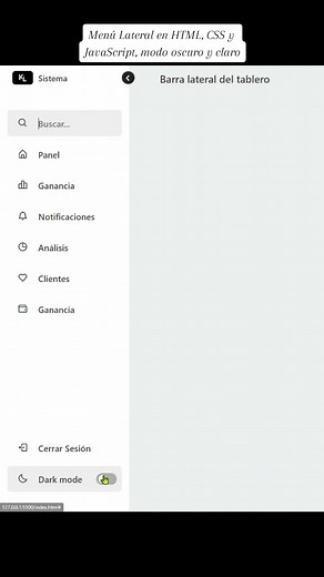 Menú Lateral en HTML, CSS y JavaScript